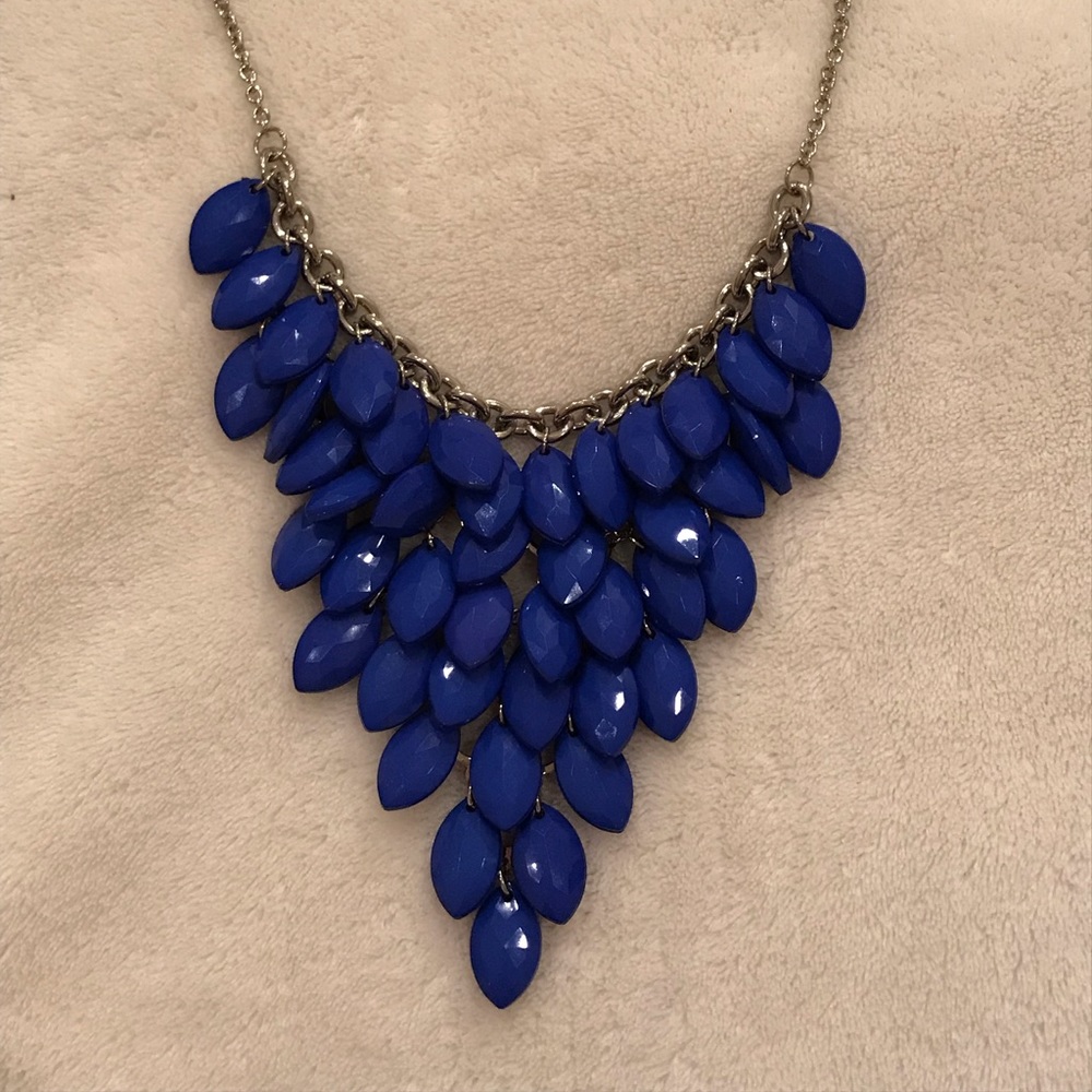 Blue beaded necklace